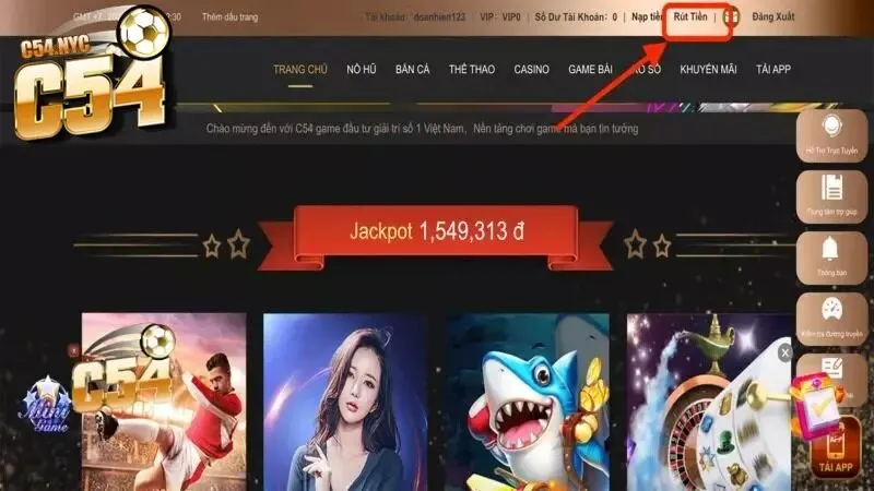 rút tiền về tài khoản ngân hàng